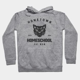 Hometown Homeschool Cat Mom 1984 Hoodie